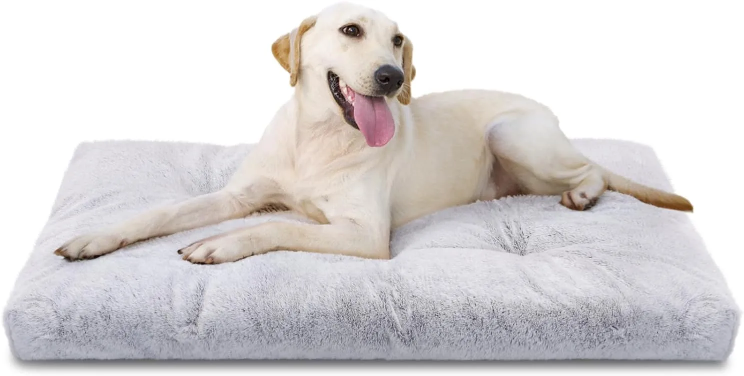 Cama suave para perros con soporte ortopédico, ideal para descanso y alivio articular.